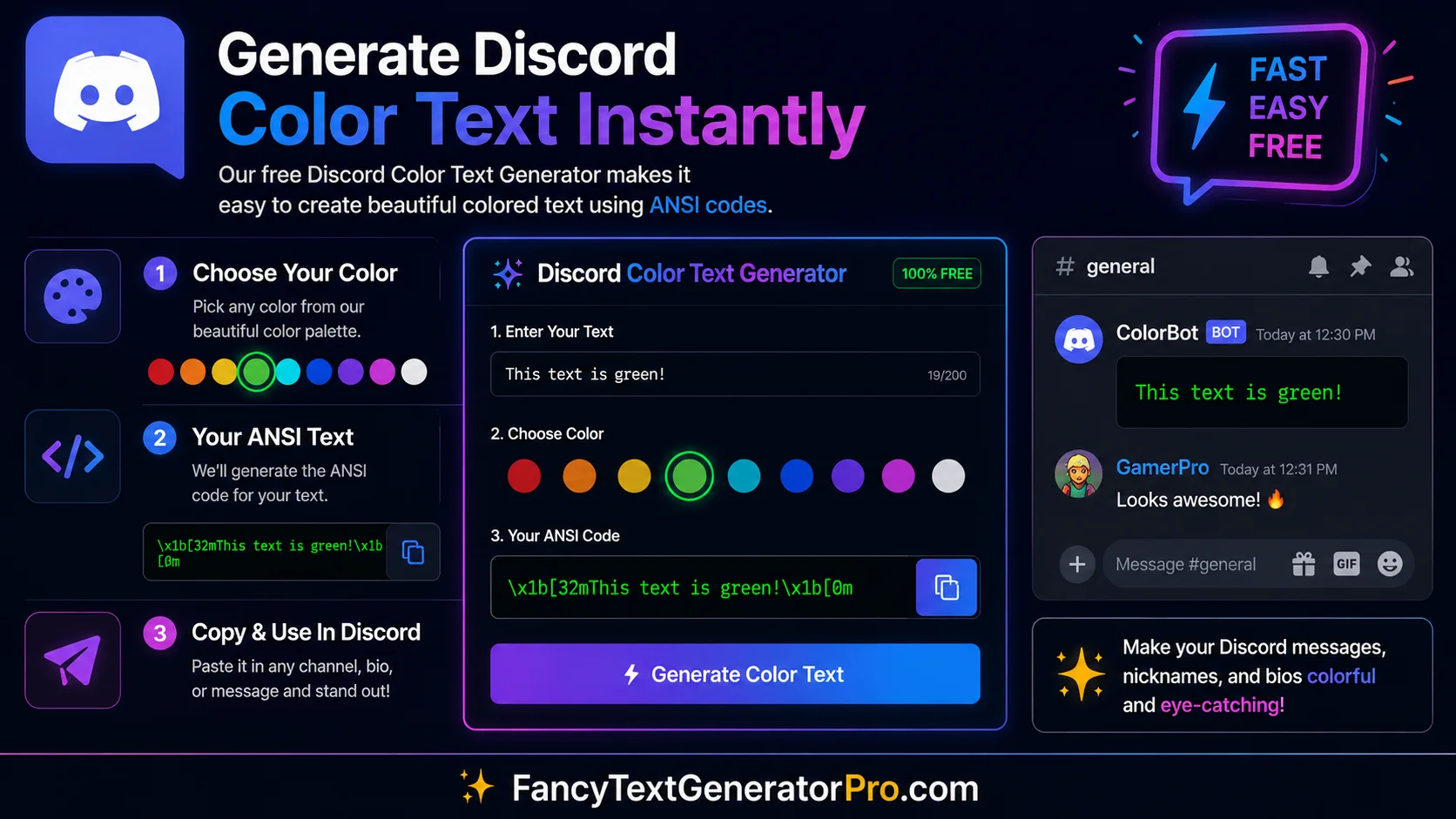 Discord Color Text Generator Tool